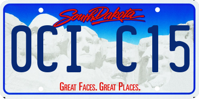SD license plate 0CIC15