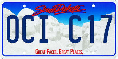 SD license plate 0CIC17