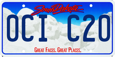 SD license plate 0CIC20