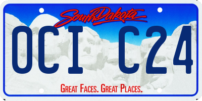 SD license plate 0CIC24