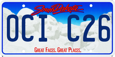 SD license plate 0CIC26