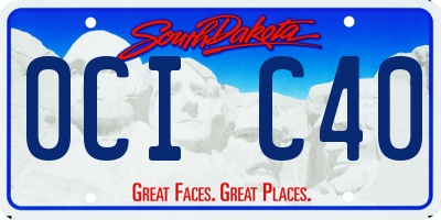 SD license plate 0CIC40