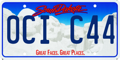 SD license plate 0CIC44