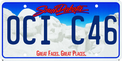 SD license plate 0CIC46