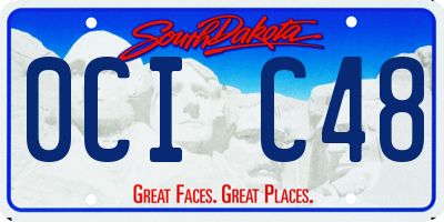 SD license plate 0CIC48