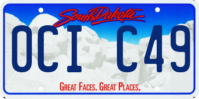 SD license plate 0CIC49