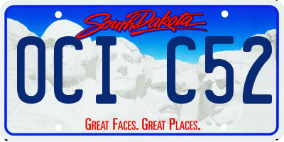 SD license plate 0CIC52