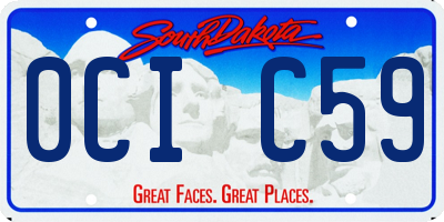 SD license plate 0CIC59