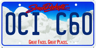 SD license plate 0CIC60