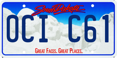 SD license plate 0CIC61