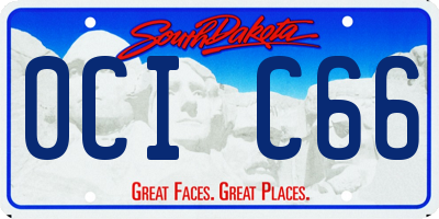 SD license plate 0CIC66