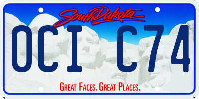 SD license plate 0CIC74
