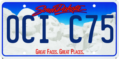 SD license plate 0CIC75