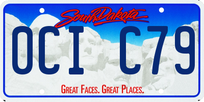 SD license plate 0CIC79