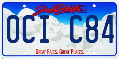 SD license plate 0CIC84