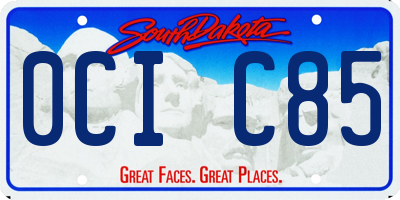 SD license plate 0CIC85