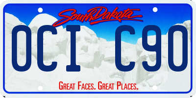 SD license plate 0CIC90