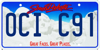 SD license plate 0CIC91
