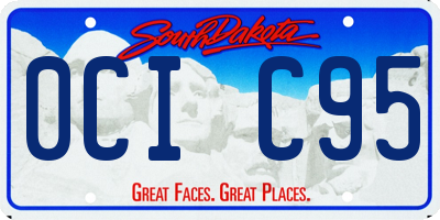 SD license plate 0CIC95