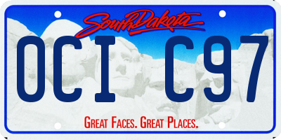 SD license plate 0CIC97