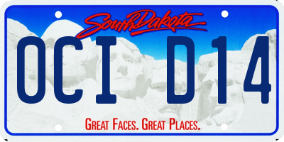 SD license plate 0CID14