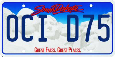 SD license plate 0CID75