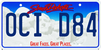SD license plate 0CID84