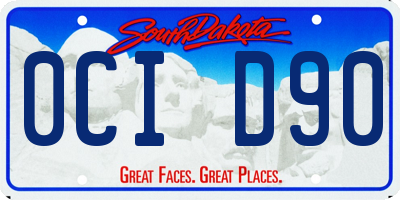 SD license plate 0CID90