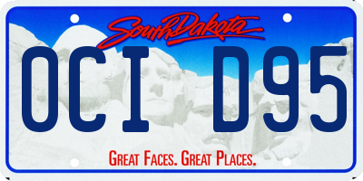 SD license plate 0CID95