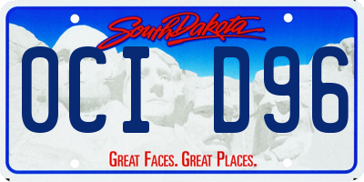 SD license plate 0CID96