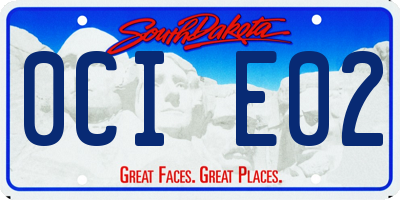 SD license plate 0CIE02