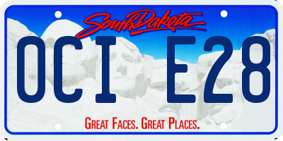 SD license plate 0CIE28