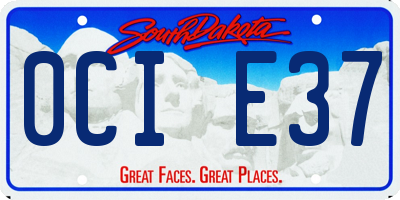 SD license plate 0CIE37