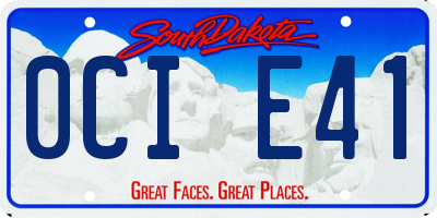 SD license plate 0CIE41