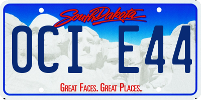 SD license plate 0CIE44