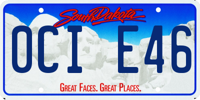 SD license plate 0CIE46