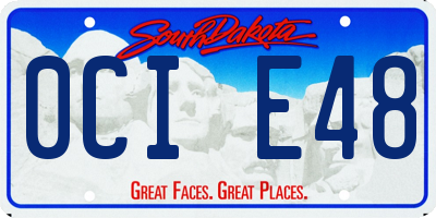 SD license plate 0CIE48