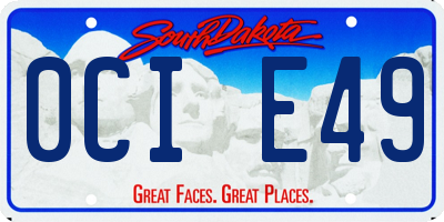 SD license plate 0CIE49