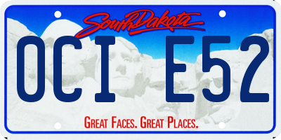 SD license plate 0CIE52