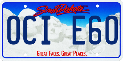 SD license plate 0CIE60