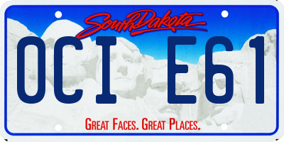SD license plate 0CIE61