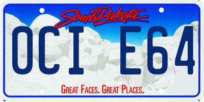 SD license plate 0CIE64