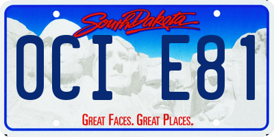 SD license plate 0CIE81
