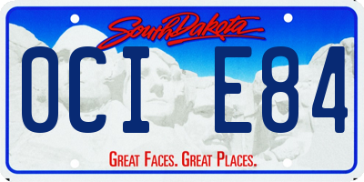 SD license plate 0CIE84