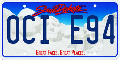 SD license plate 0CIE94
