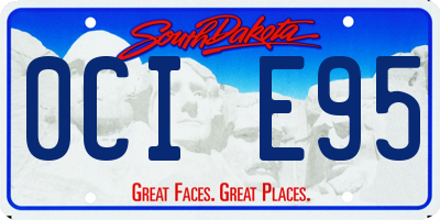 SD license plate 0CIE95