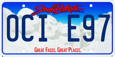 SD license plate 0CIE97