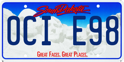 SD license plate 0CIE98