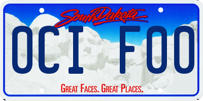 SD license plate 0CIF00