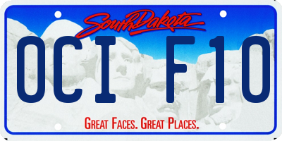 SD license plate 0CIF10